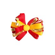 USC Trojans Gold Metallic Multi Loop With Button Hair Clip